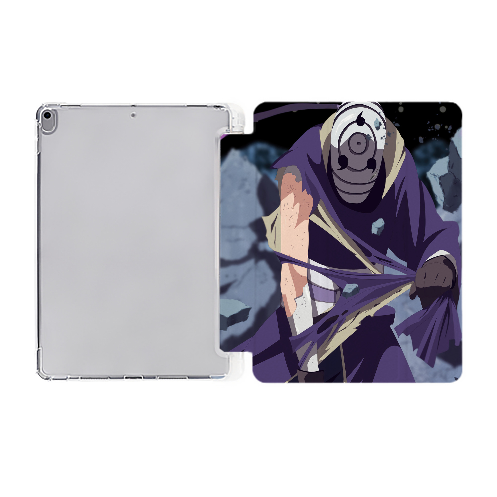 （画像用） NARUTO -ナルト- NARUTO -ナルト- 疾風伝 IPad ケース ペン収納付き 三つ折りスタンド PUレザー×シリコン 対応機種9.5/10.5/10.9インチ